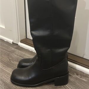 Black Knee-High Boots